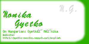 monika gyetko business card